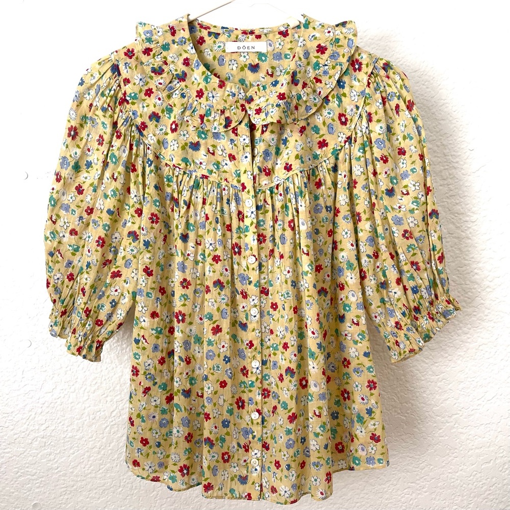 Doen Prairie Top in Tasha Garden Floral print